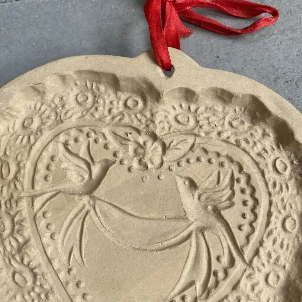 VTG Brown Bag Cookie Art Mold 1984-5 Heart Doves Wedding Birds Ann Gingerbread - Picture 11 of 12